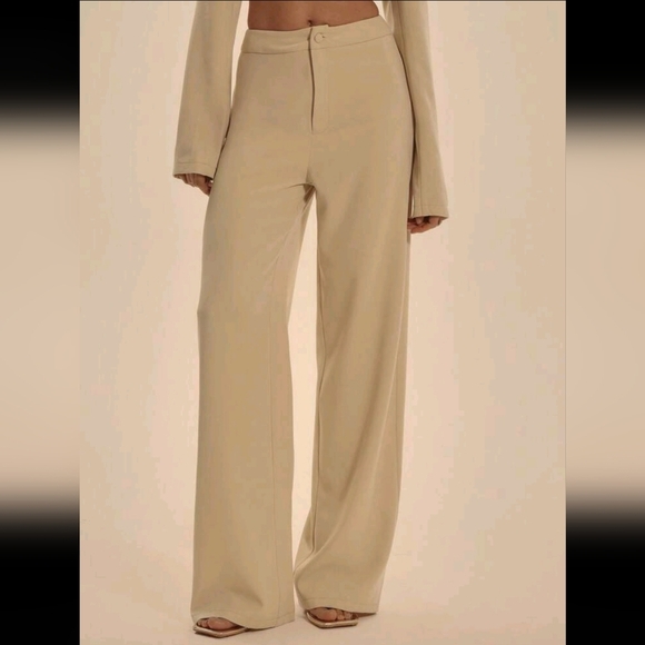 Tailored Extreme Waistband Wide Leg Trousers Only Spring Summer Elegant Prom - Picture 1 of 4